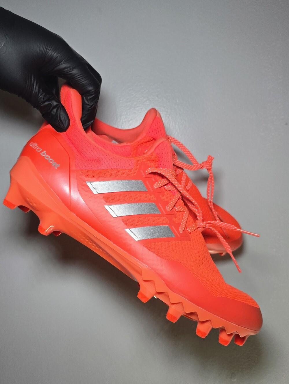 Adidas Ultraboost Football Cleats Solar Red Silver Mens Size 15 NWT JP7411